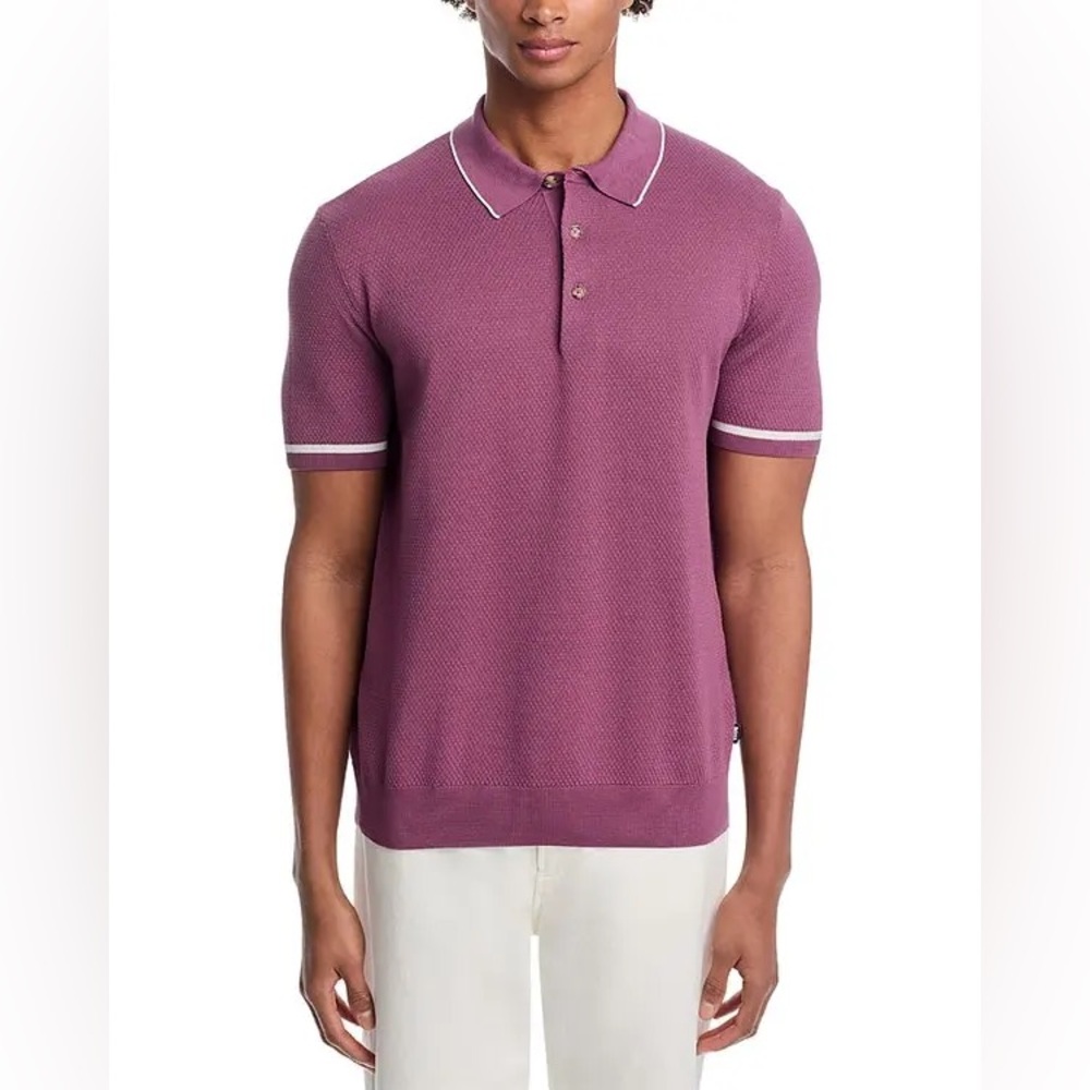 NWT Hugo Boss Men’s Medium Borillo Tipped Polo Shirt Exclusive - Bright
Purple